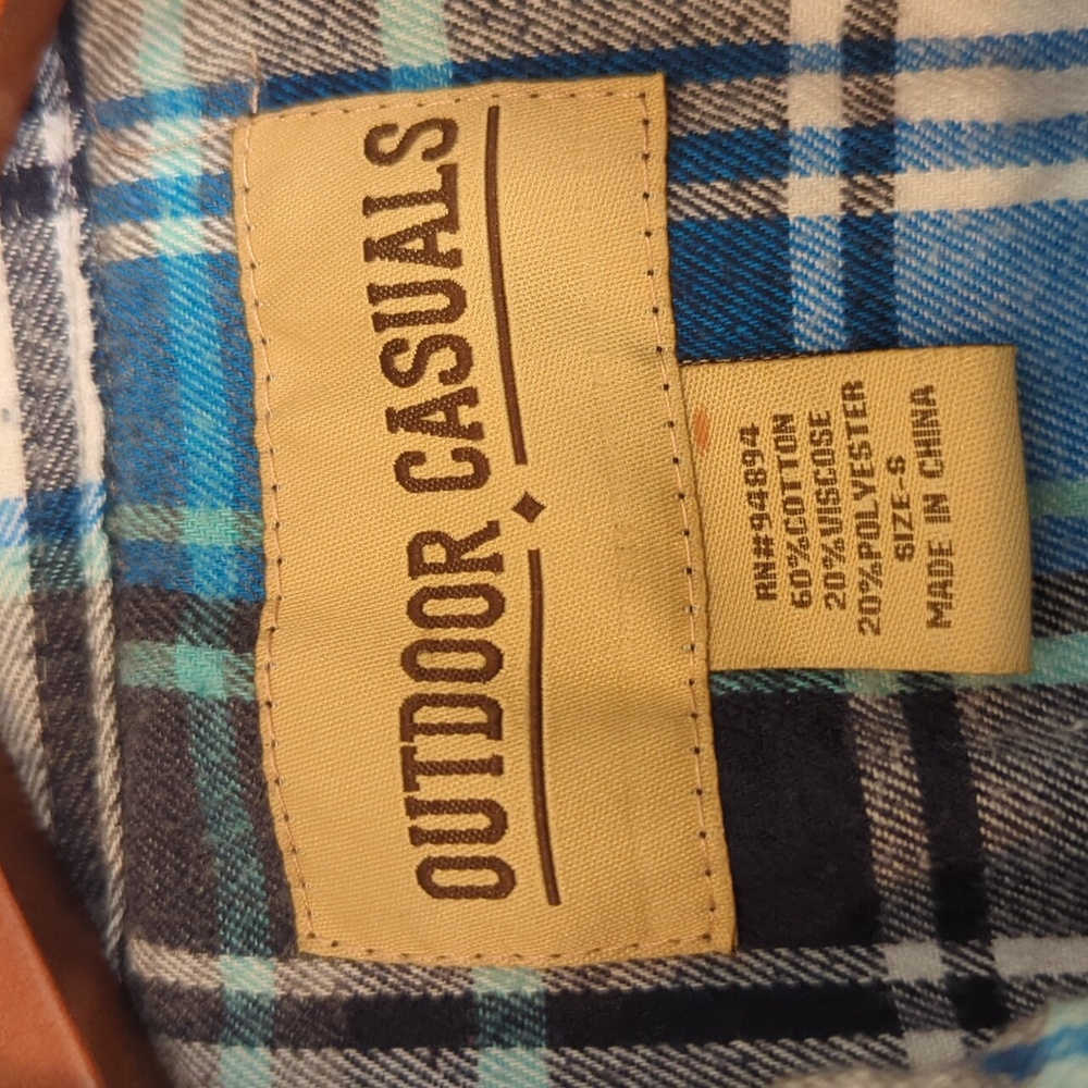 Outdoor Casuals Flannel Fleece Men's Button Down Shacket Shirt S - Picture 4 of 6